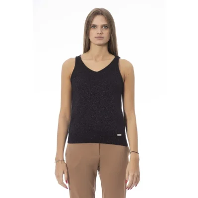 Black Fabric Tank Top