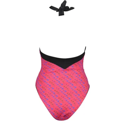 Red Elastane Swimwear