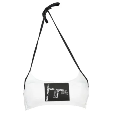 White Elastane Swimwear