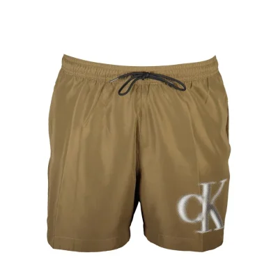 Brown Polyester Swimwear