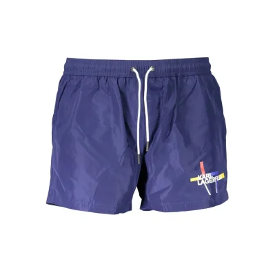 Blue Polyester Swimwear