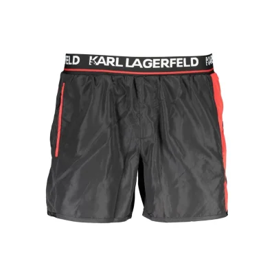 Black Polyester Swimwear