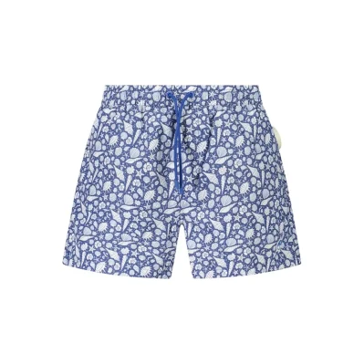 Blue Polyester Swimwear