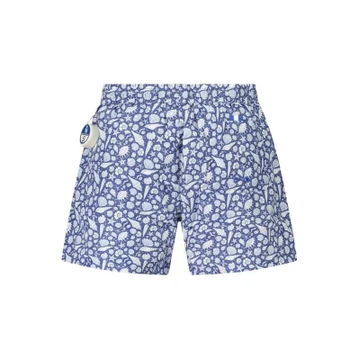 Blue Polyester Swimwear