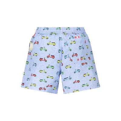 Blue Polyester Swimwear