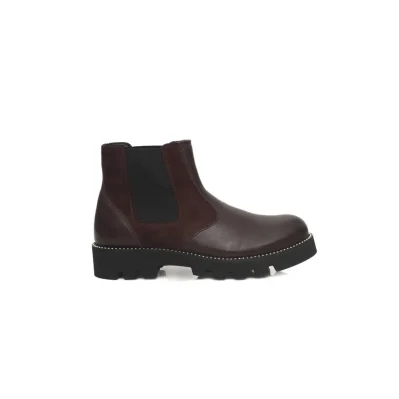 Burgundy Cowhide Women Boot