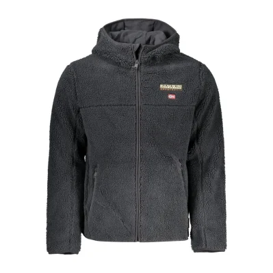 Black Polyester Jackets & Coat
