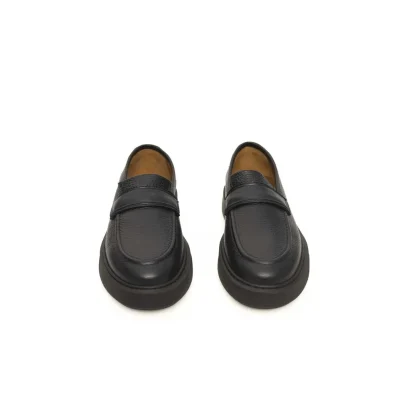 Blue Leather Men's Loafer