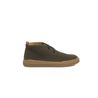 Green Cowhide Men Boot