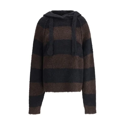 LOOSE FIT CROPPED HOODED JUMPER