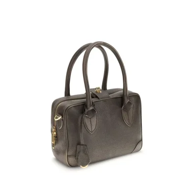 VITA BAG TREATED LEATHER BODY GOLD METAL