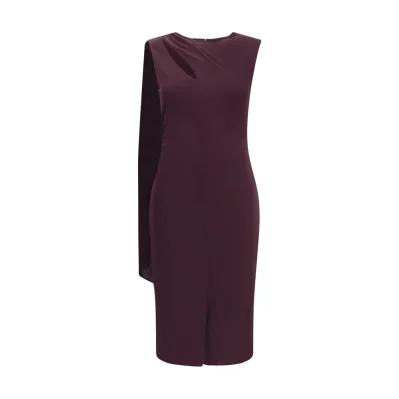 Jersey midi Dress with scarf