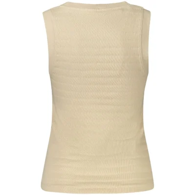 Beige Cotton Tank Top