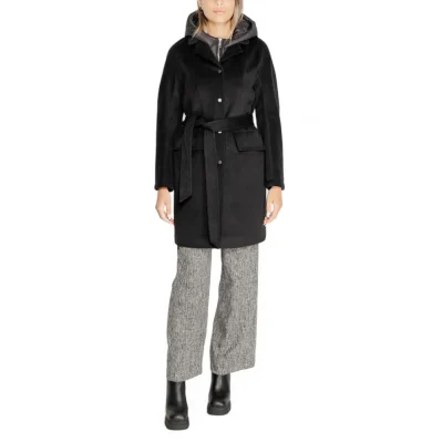 Black Polyester Coat