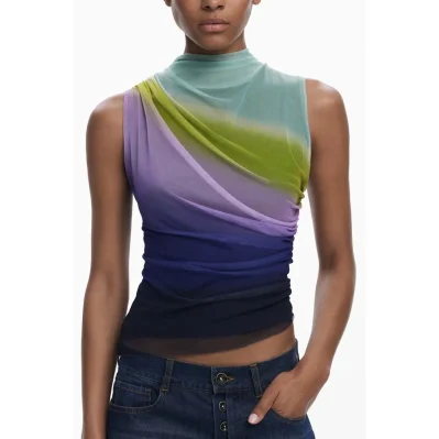 Green Polyester Tank Top