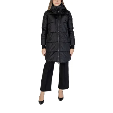 Black Polyester Jackets & Coat