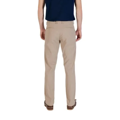 Beige Cotton Skinny Pant
