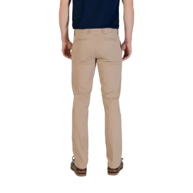 Beige Cotton Skinny Pant