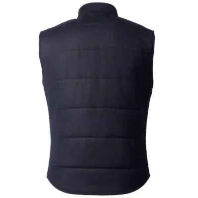 Blue Wool Sleveless Jacket