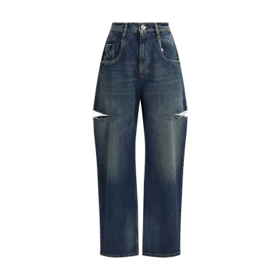 Denim Jeans with Cut-Out Detail