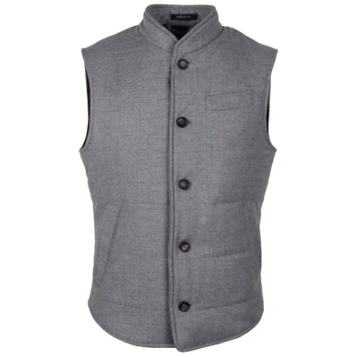 Gray Wool Sleveless Jacket