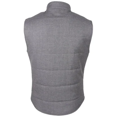 Gray Wool Sleveless Jacket