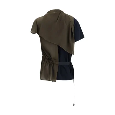 Jersey T-shirt with contrast inserts