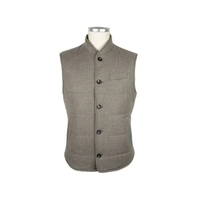 Brown Wool Sleveless Jacket