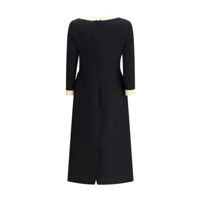 Wool Dress with Bow