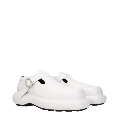 White Leather Slip-On Loafers
