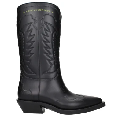 Black Leather Ankle Boots