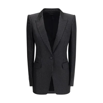 Single Breasted Jacket with polka dots