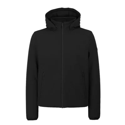 Black Nylon Jackets & Coat