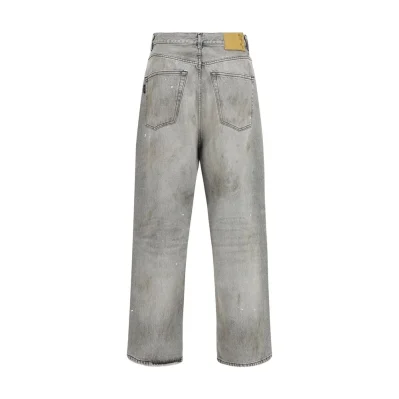 Grey straight-leg Jeans