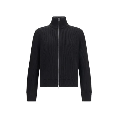 Zipped Cotton Cardigan