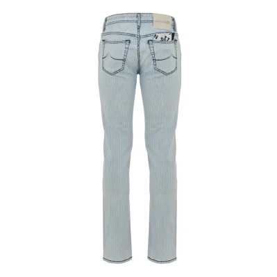Blue Cotton Skinny Jean