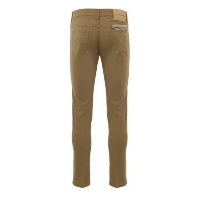 Beige Cotton Skinny Pant
