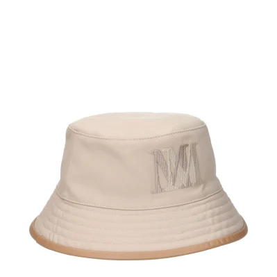 Beige Cotton Bucket Hats