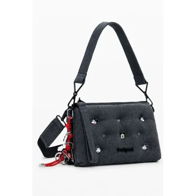 Gray Polyester Handbag
