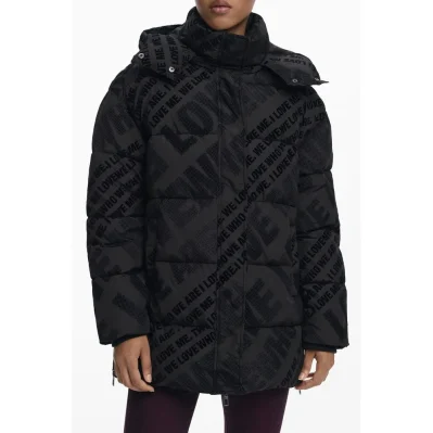 Black Polyester Jackets & Coat