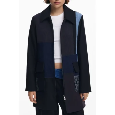 Black Cotton Jackets & Coat