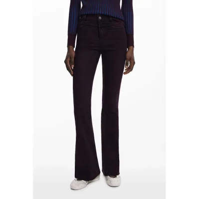 Purple Cotton Jeans Denim