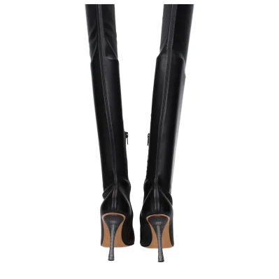 Black Leather Over The Knee