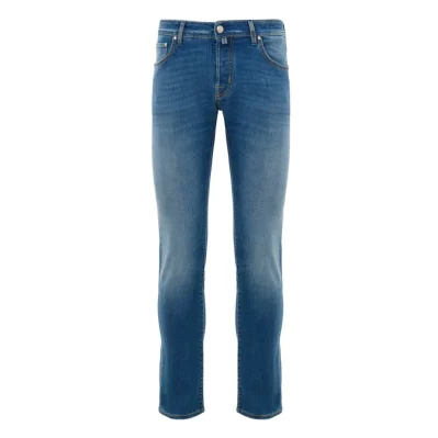 Blue Cotton Skinny Jean