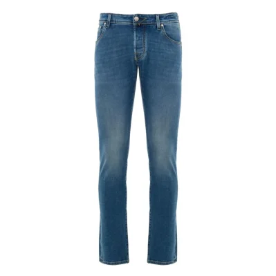 Blue Cotton Skinny Jean