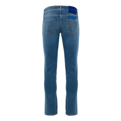 Blue Cotton Skinny Jean