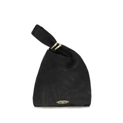 Black Silk Clutch Bag