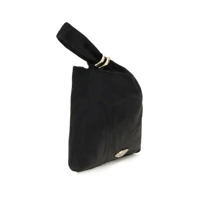 Black Silk Clutch Bag