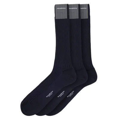 Navy Blue Wool Sock