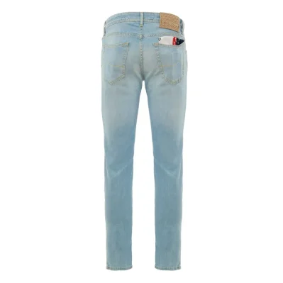 Blue Cotton Skinny Jean